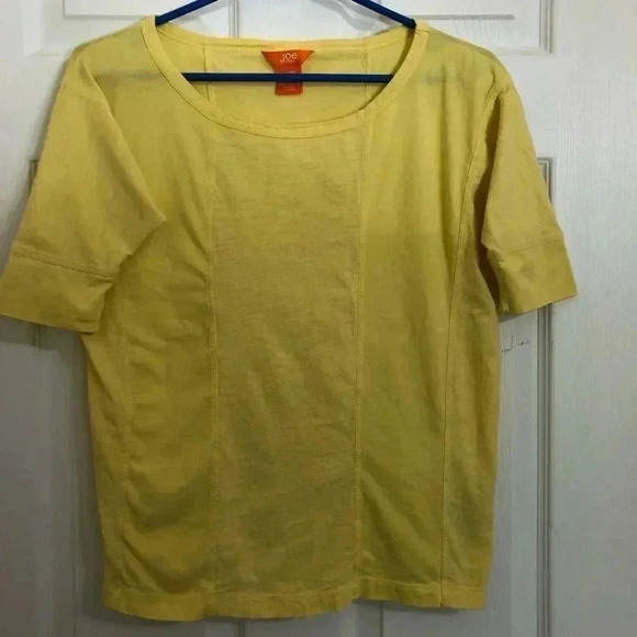Joe Fresh Yellow 1/2 Length  Sleeve Shirt XS - Picture 1 of 14